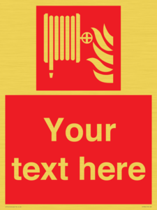 Custom Fire hose reel Sign